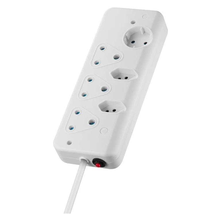 Switched Basic 6-way Multiplug with 0.5m Cord White SWD-75019-05-WT - Image 3