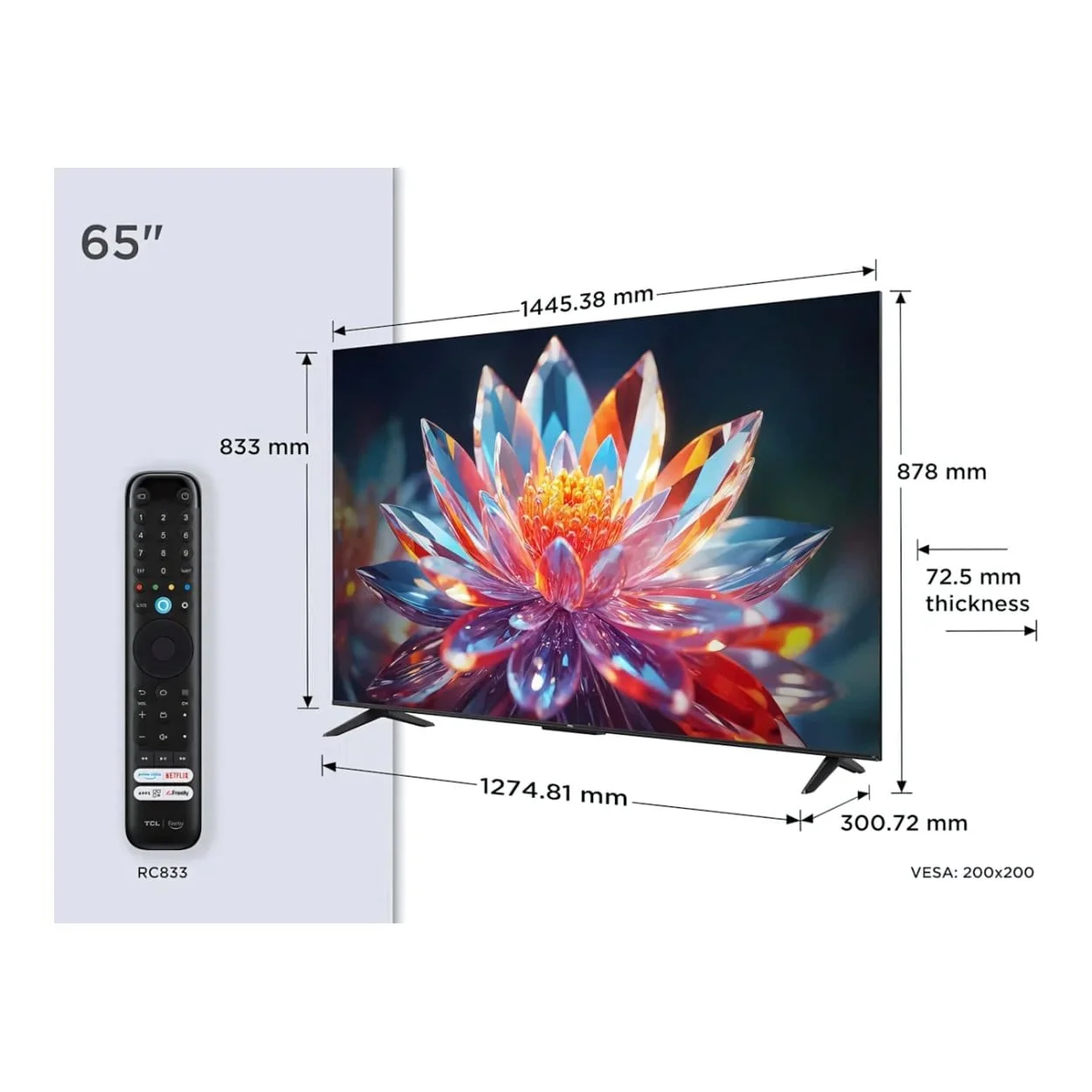 TCL T6C 65-inch 4K UHD QLED HDR 10+ Smart Fire TV 65T6C - Image 3
