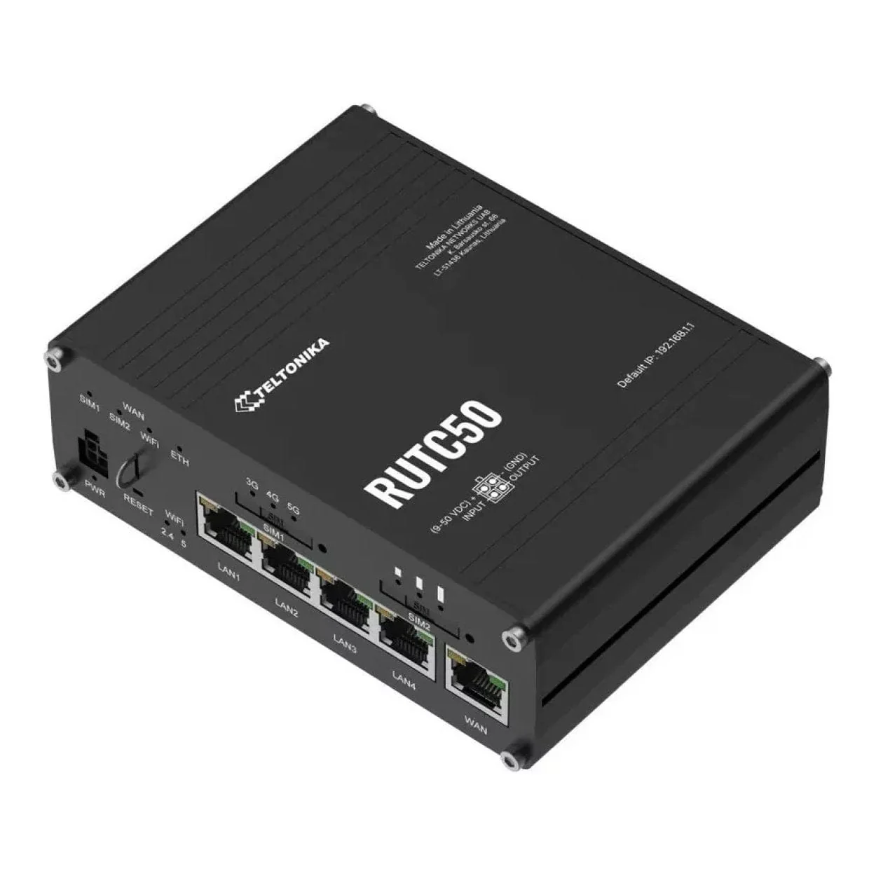 Teltonika RUTC50 5G Wireless Router - Dual-band 2.4 GHz and 5GHz Gigabit Ethernet - Image 3