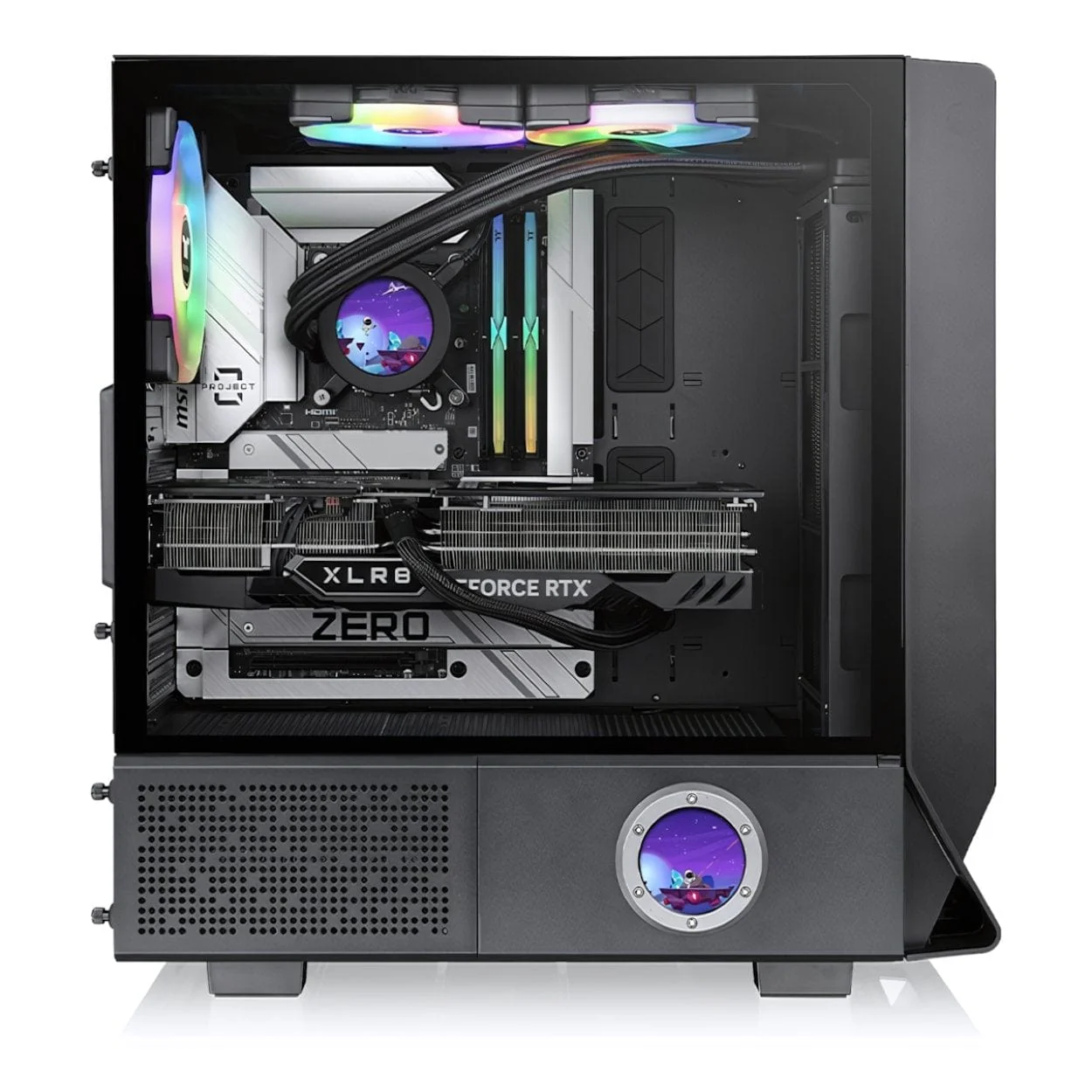 Thermaltake Ceres 350 MX Midi Tower ATX Black PC Case CA-1Z3-00M1WN-00 - Image 3