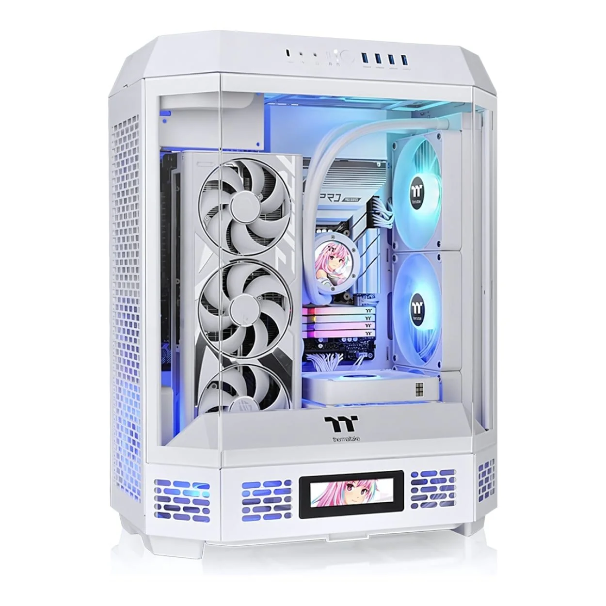 Thermaltake The Tower 600 Mid Tower ATX Snow Gaming PC Case CA-1Z1-00M6WN-00 - Image 3