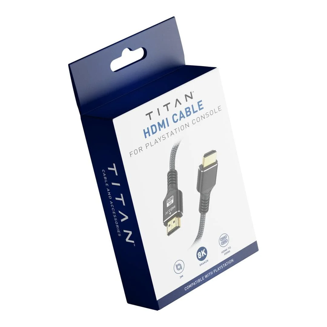 Titan 3m High-Speed HDMI Cable 8K @ 60Hz for PlayStation Black TG-HD-3000-PS