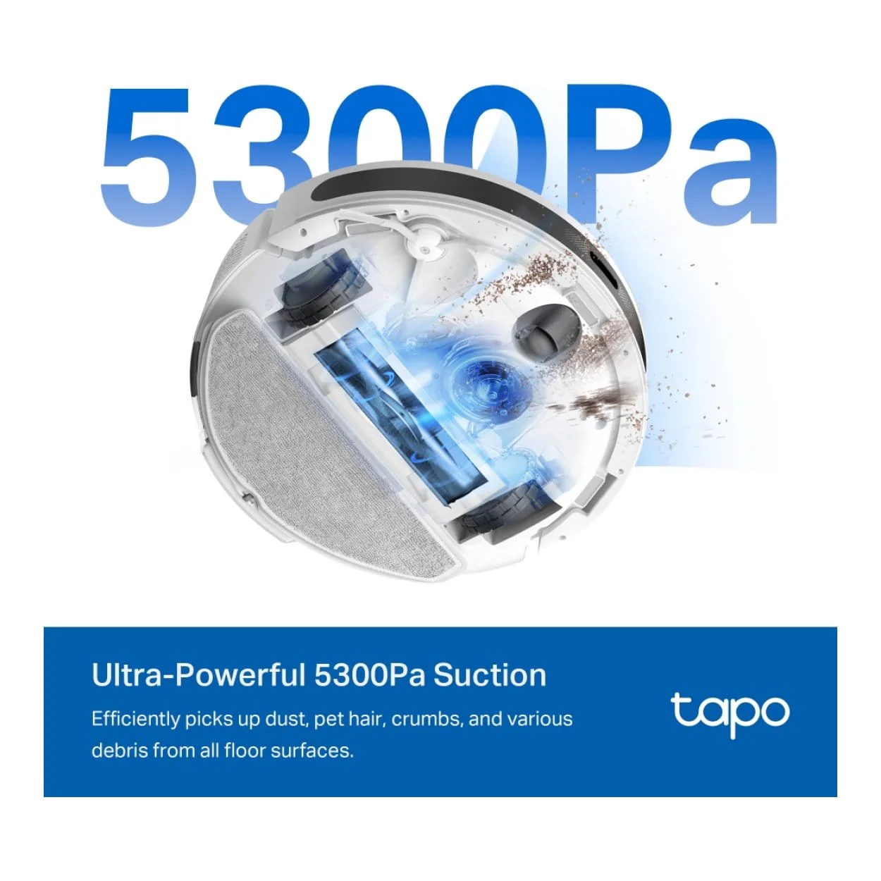 TP-Link 5300Pa Suction MagSlim LiDAR Navigation Robot Vacuum and Mop with Auto-Empty Dock TAPO RV20 MAX PLUS WHITE - Image 4