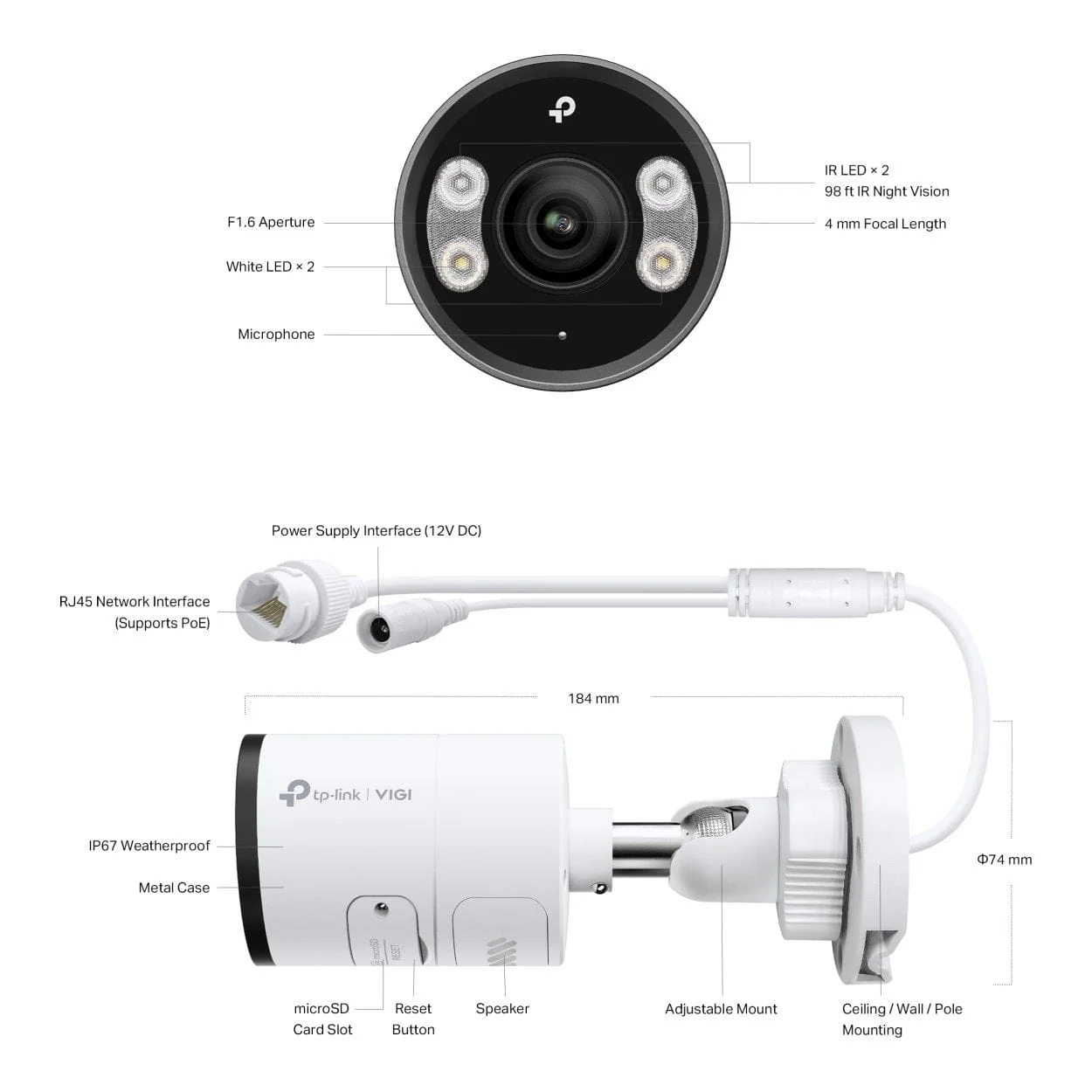 TP-Link InSight S385 VIGI 8MP Outdoor Full-Color Bullet Network Camera - Image 5