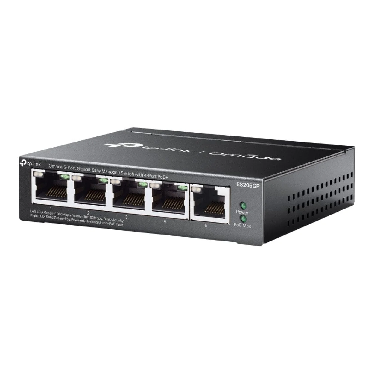 TP-Link Omada 5-Port Gigabit Easy 4-Port PoE+ Managed Switch ES205GP - Image 3