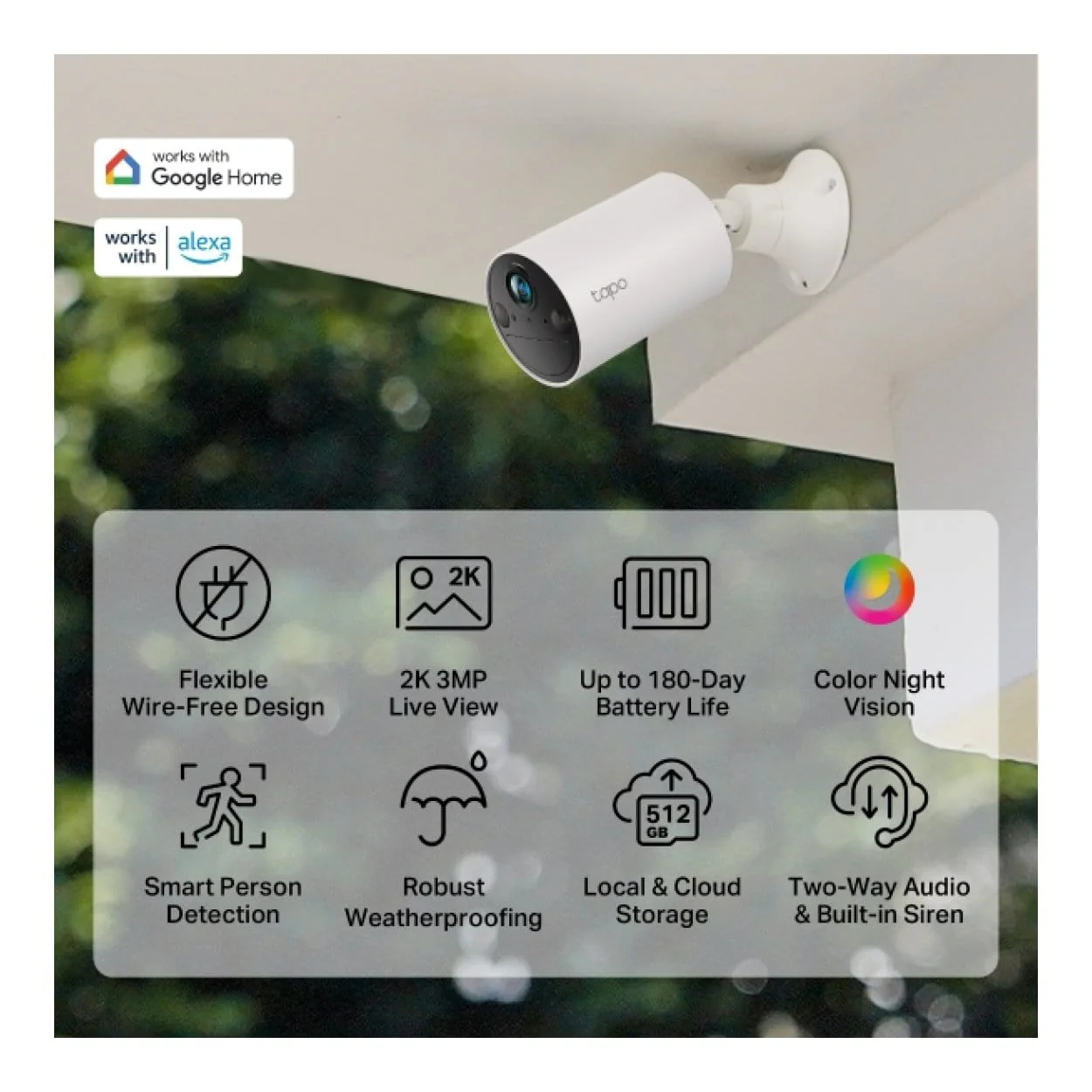 TP-Link Tapo C410 Smart Wire-Free Bullet Camera 2-pack - Image 4