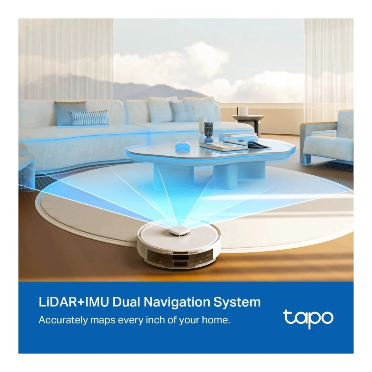 TP-Link Tapo RV30 Max Plus Robot Vacuum and Mop with Smart Auto-Empty Dock - White - Image 5