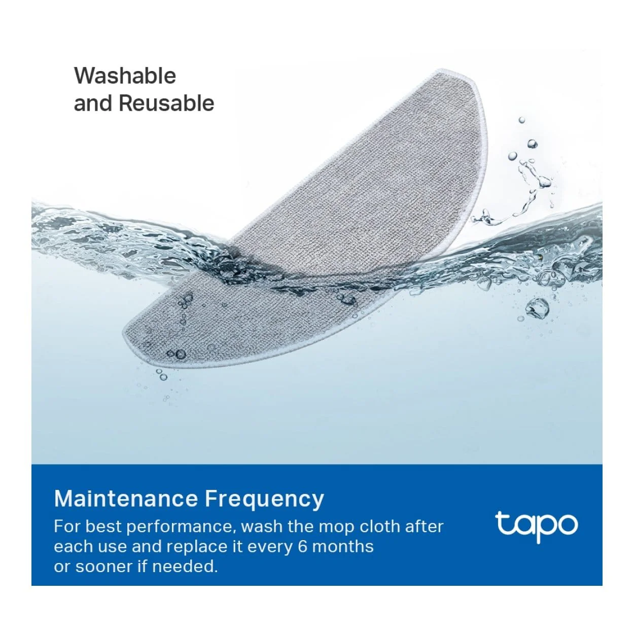 TP-Link Tapo RVA301 Washable Mop Cloth 5-pack - Image 3