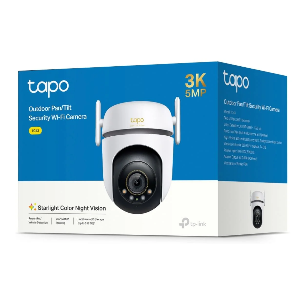 TP-Link Tapo TC43 Outdoor Pan Tilt Security Wi-Fi Camera - Image 6