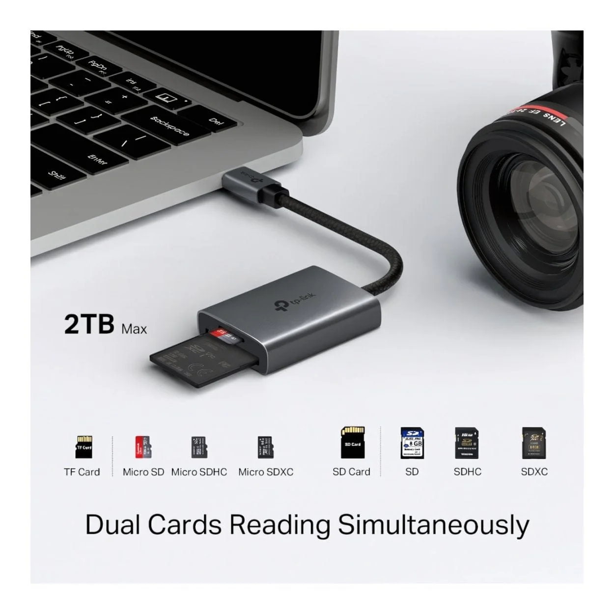 TP-Link UA430C USB-C to SD and microSD 3.0 Card Reader - Image 4