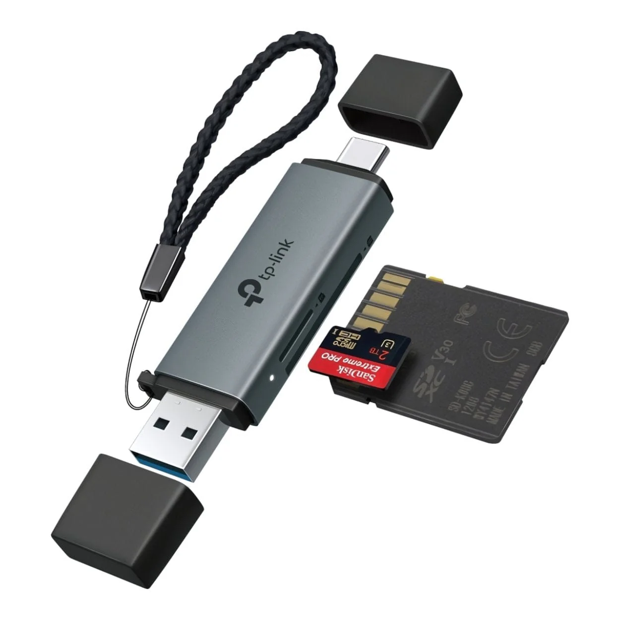 TP-Link UA430D USB-C/A to SD and microSD 3.0 Card Reader - Image 2