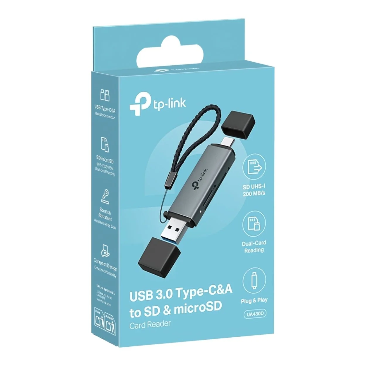TP-Link UA430D USB-C/A to SD and microSD 3.0 Card Reader - Image 9