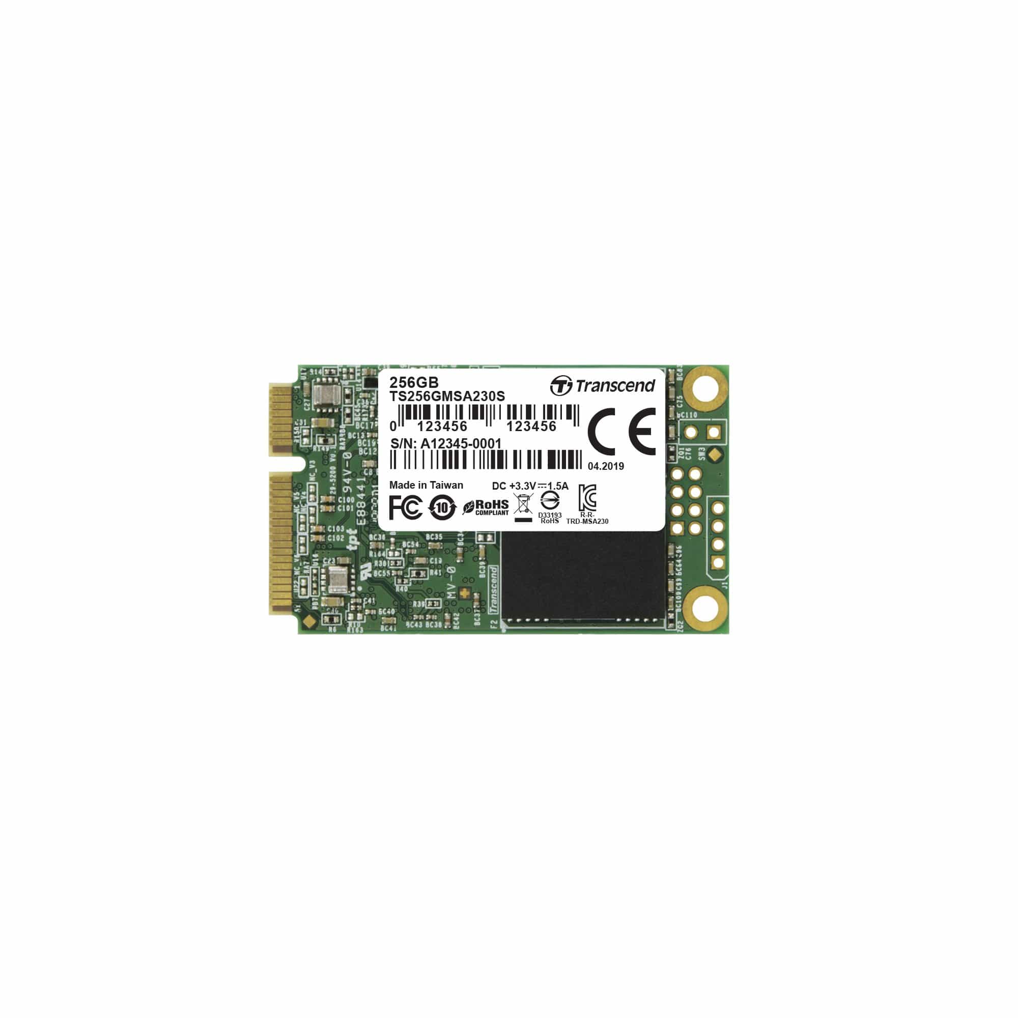 Transcend 2.5-inch 256GB mSATA Internal SSD TS256GMSA230S - Image 2