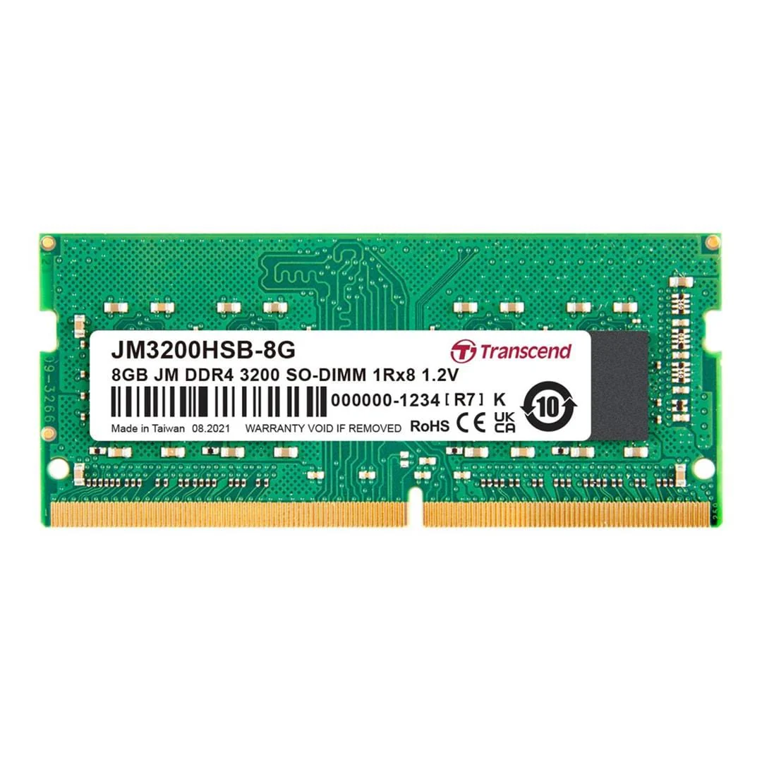 Transcend JetRam JM3200HSB-8G SO-DIMM Memory Module 8GB DDR4 3200Mhz - Image 3