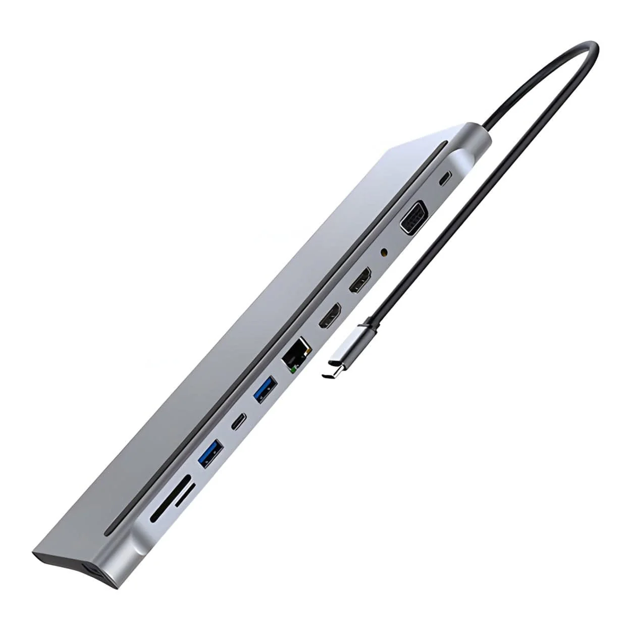 Tuff-Luv 100W 12-in-1 Dual 4K HDMI USB-C 1080P VGA Hub For Notebooks MF4104 - Image 2