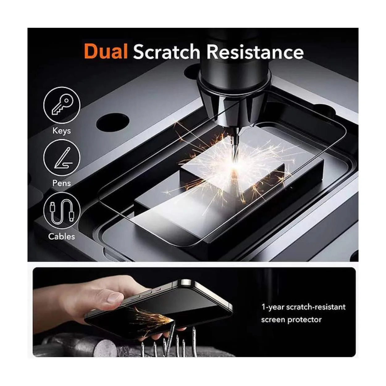 Tuff-Luv 2.5D Tempered Glass Screen Protector for Apple iPhone 16 Pro Clear MF3667 - Image 3