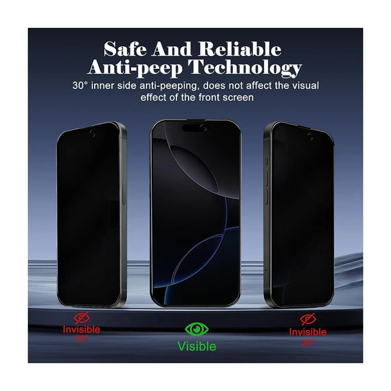 Tuff-Luv 2.5D Tempered Privacy Filter Glass for Apple iPhone 16 Pro Max Dark MF3673 - Image 3