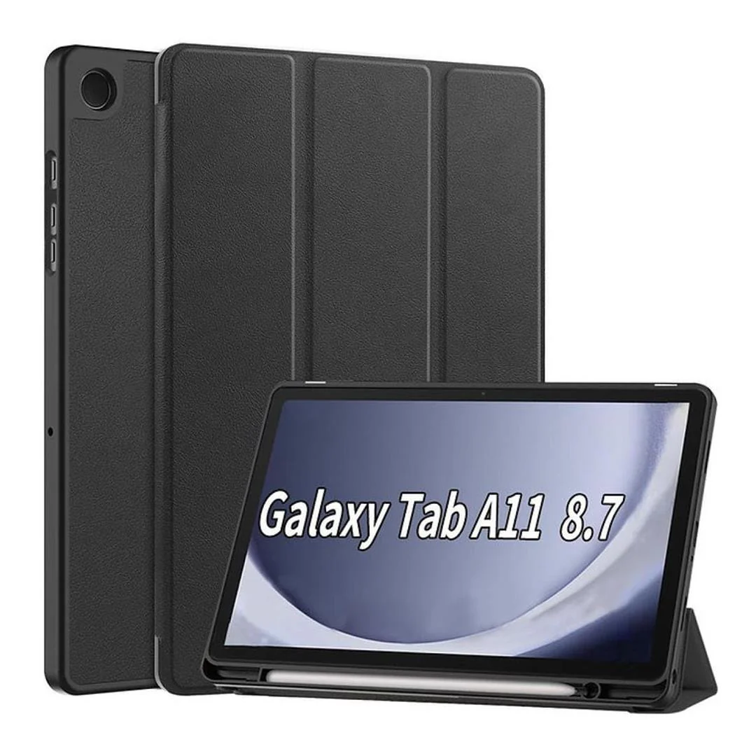 Tuff-Luv Essentials Folio Case with Pen Slot For Galaxy Tab A11 SM-X133/X135 Black MF4214