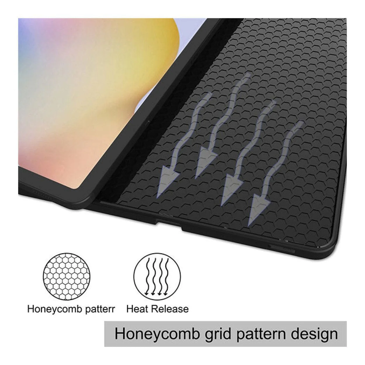 Tuff-Luv Essentials Folio Case with Pen Slot For Galaxy Tab A11 SM-X133/X135 Black MF4214 - Image 7