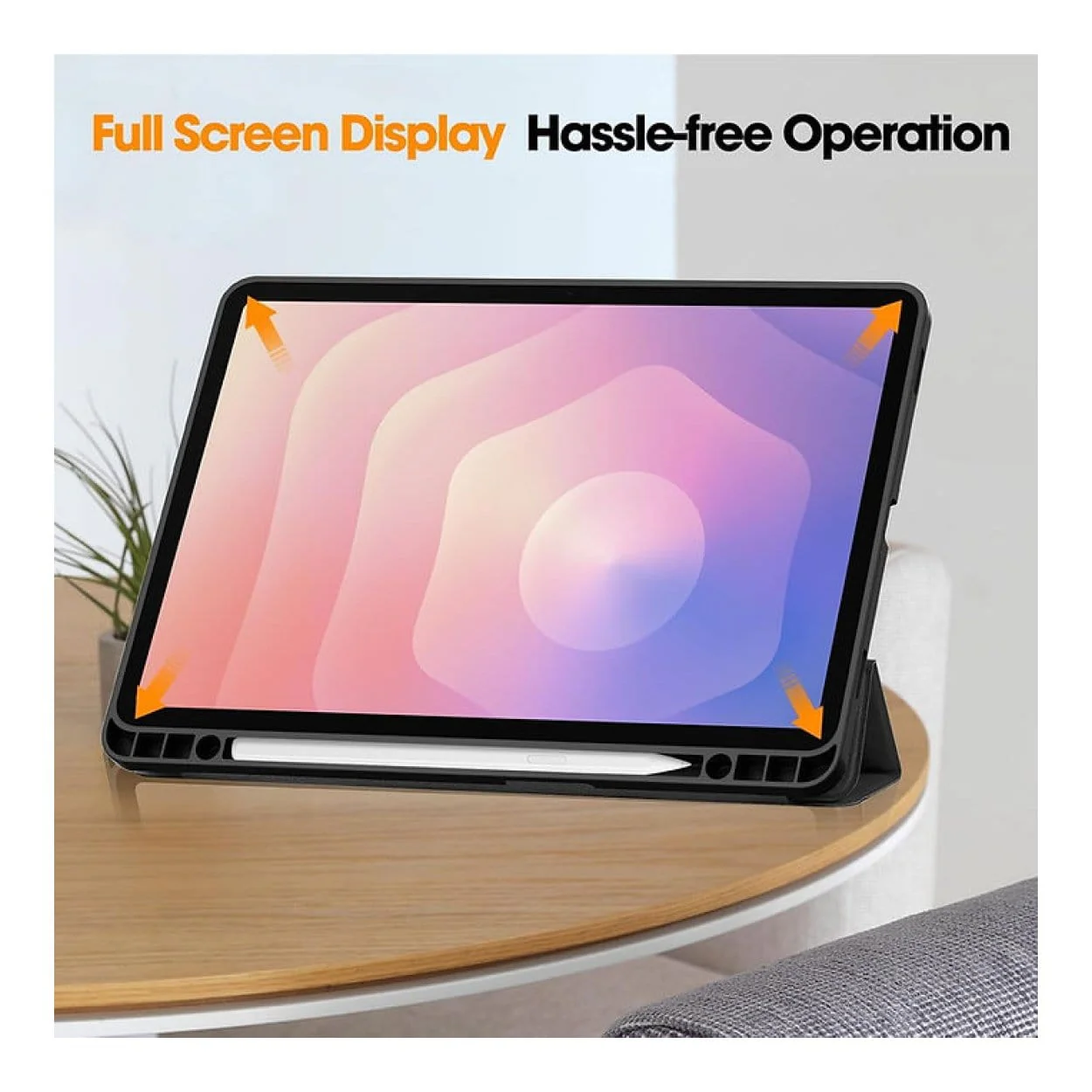 Tuff-Luv Essentials Folio Case with Pen Slot For Galaxy Tab S11 X730/ X736 Black MF4208 - Image 3