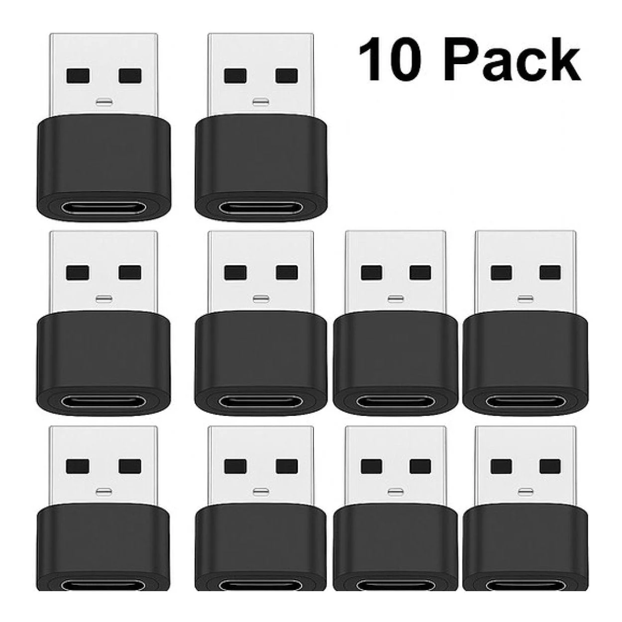 Tuff-Luv Fast Charging USB-A to USB-C Adapter 10-pack MF4076 - Image 2