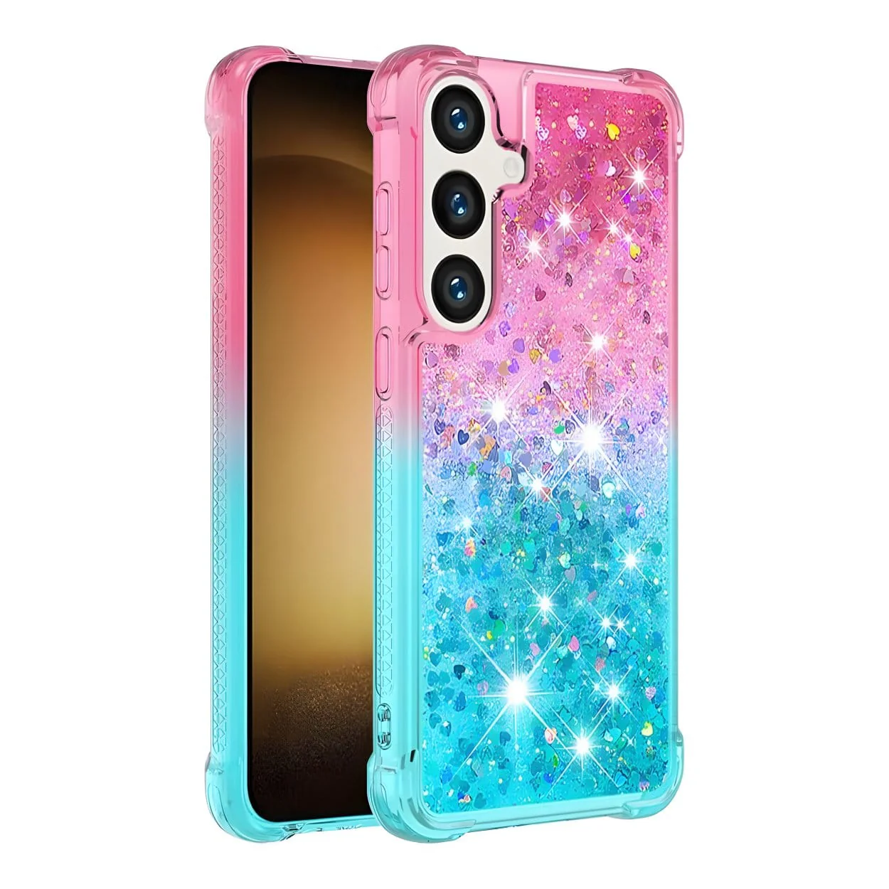 Tuff-Luv Glitter Bomb Bling Case for Samsung A15 5G Pink MF2810 - Image 2