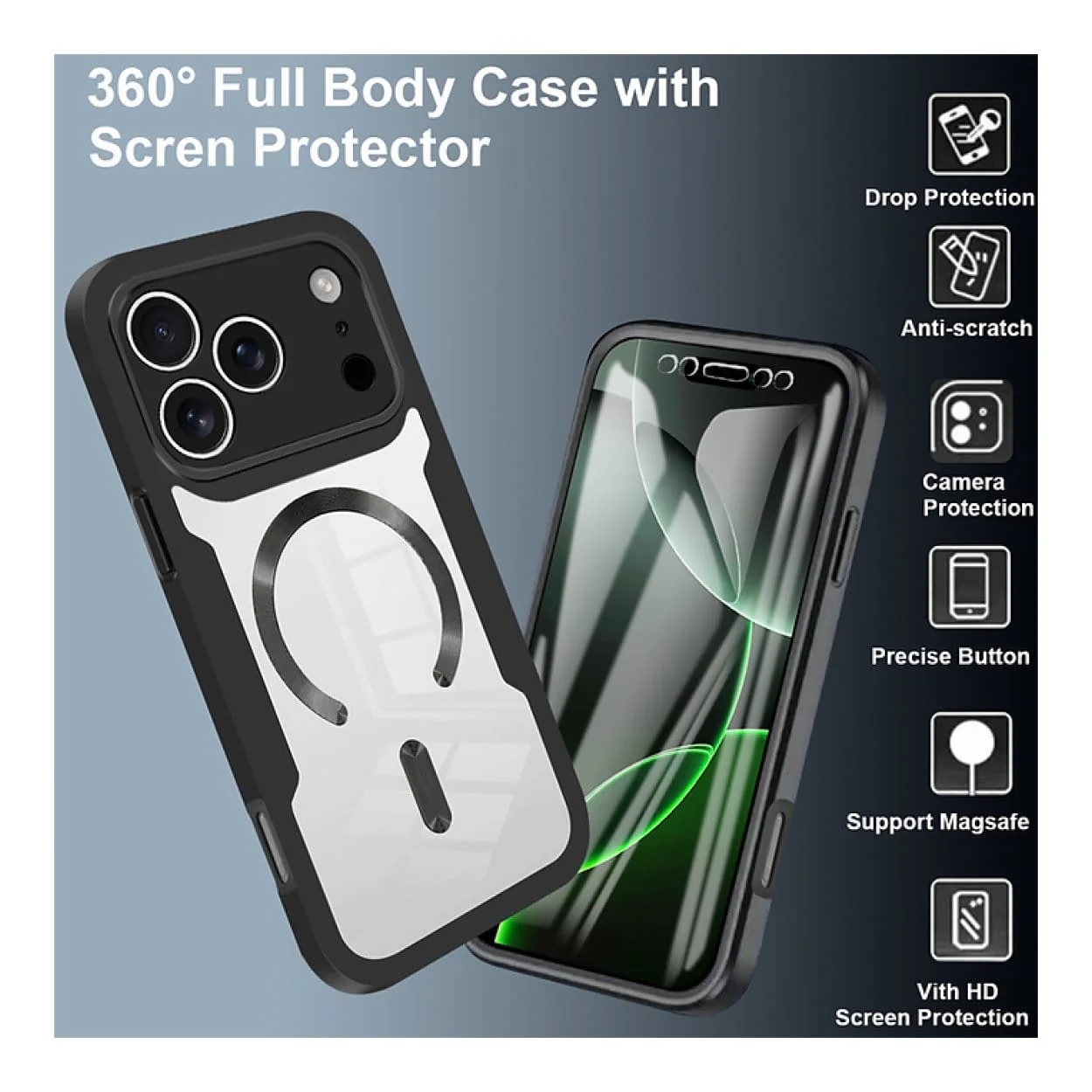 Tuff-Luv MagSafe Case with Built-in Screen Protector for iPhone 17 Pro Max MF4194 - Image 7
