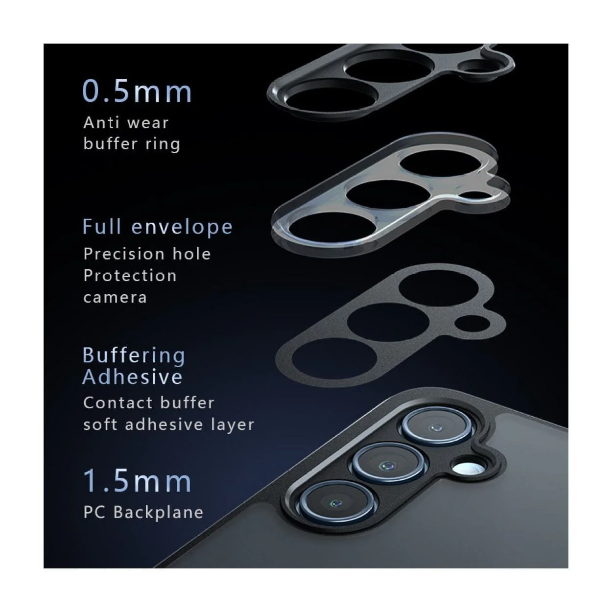 Tuff-Luv MagSafe Rugged Case for Samsung Galaxy A25 Black Clear MF3656 - Image 4