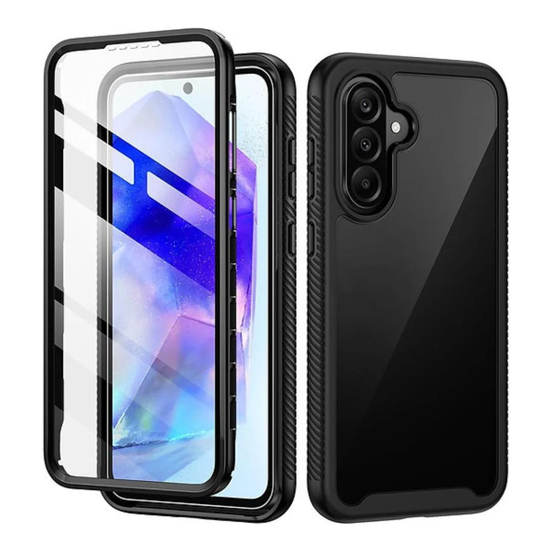 Tuff-Luv MF4002 Rugged Vault Case with Built-in Screen Protector for Samsung A36 Black