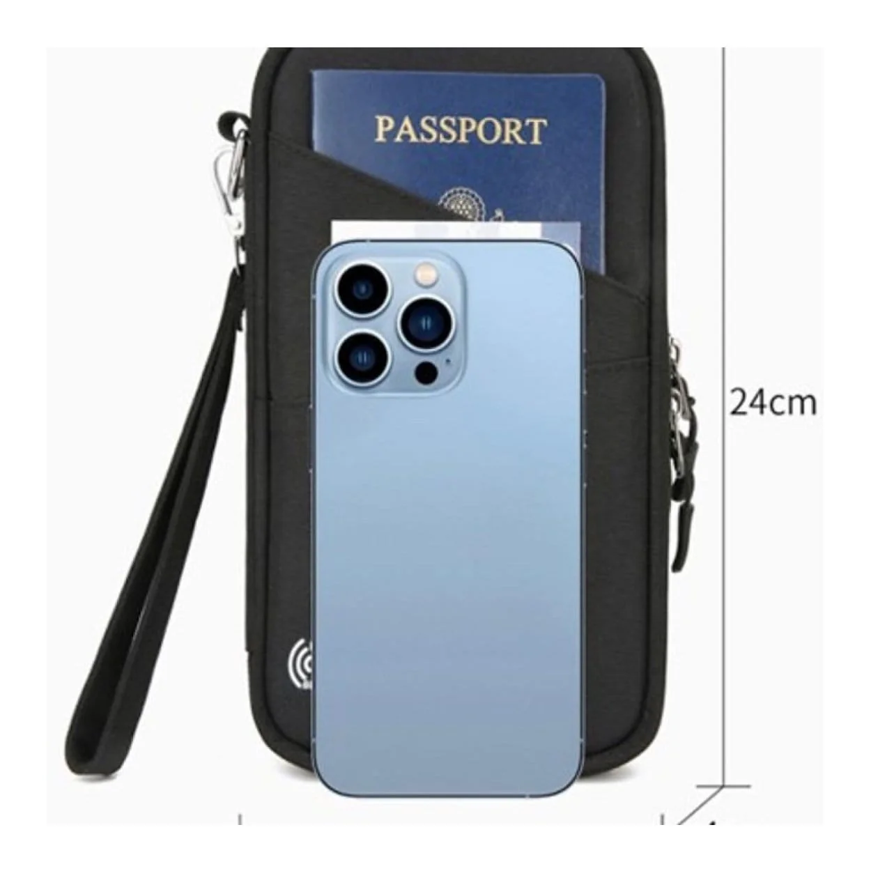 Tuff-Luv RFID Passport & Document Travel Bag Black MF4285 - Image 2