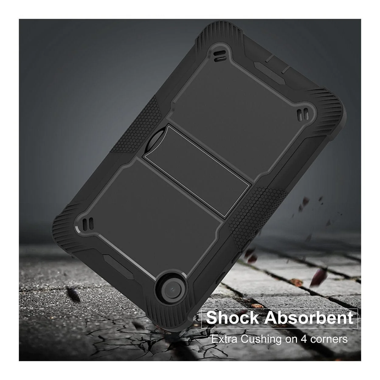Tuff-Luv Rugged Case with Stand For Galaxy Tab A11 SM-X133/X135 Black MF4216 - Image 5