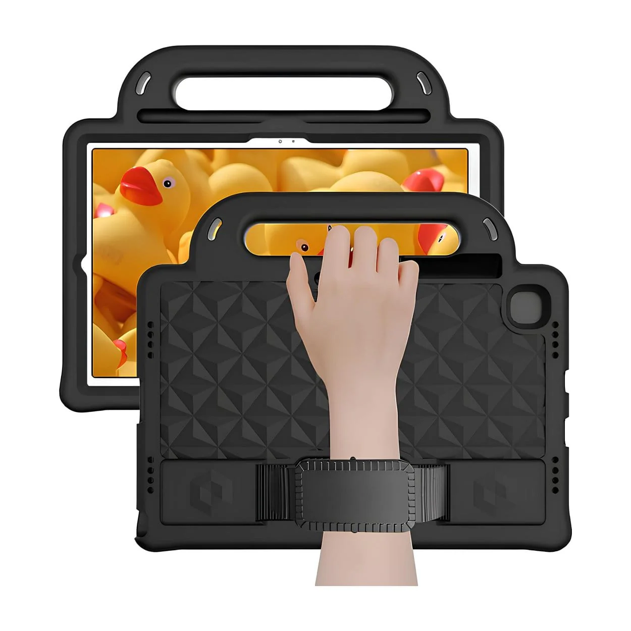 Tuff-Luv Rugged Kids Case with Pen Holder for Samsung Tab S6 Lite Black MF3722 - Image 3