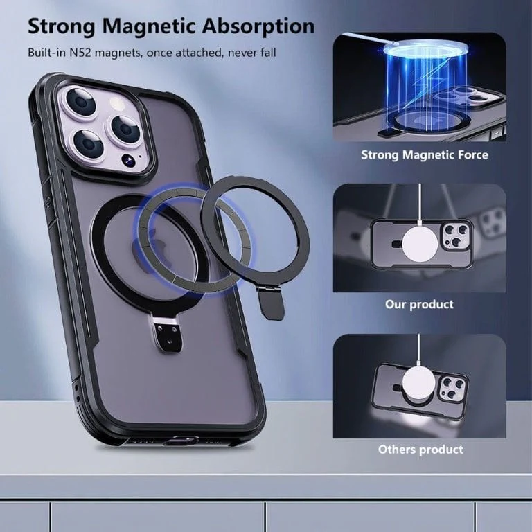 Tuff-Luv Rugged Magsafe Case for the Apple iPhone 15 Black and Clear MF2618 - Image 2