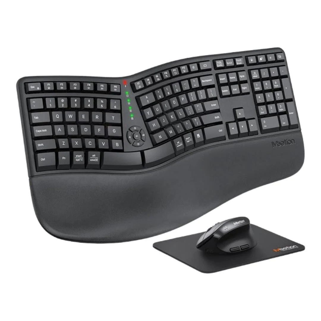 Tuff-Luv Split Arch Ergonomic Wireless Keyboard and Mouse Combo Black MF3860