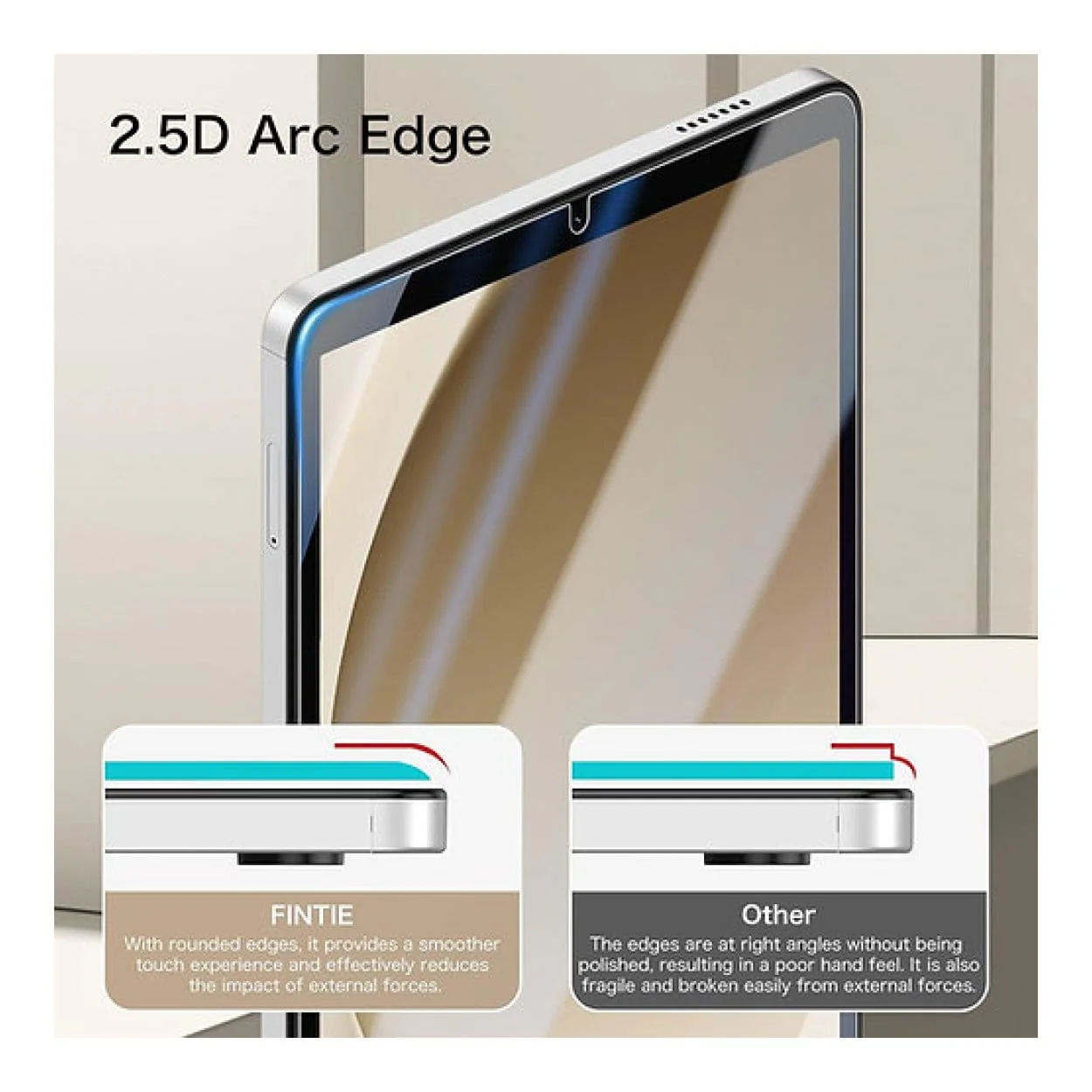 Tuff-Luv Tempered Glass Screen Protector for Galaxy Tab A11 SM-X133/X135 Clear MF4220 - Image 2
