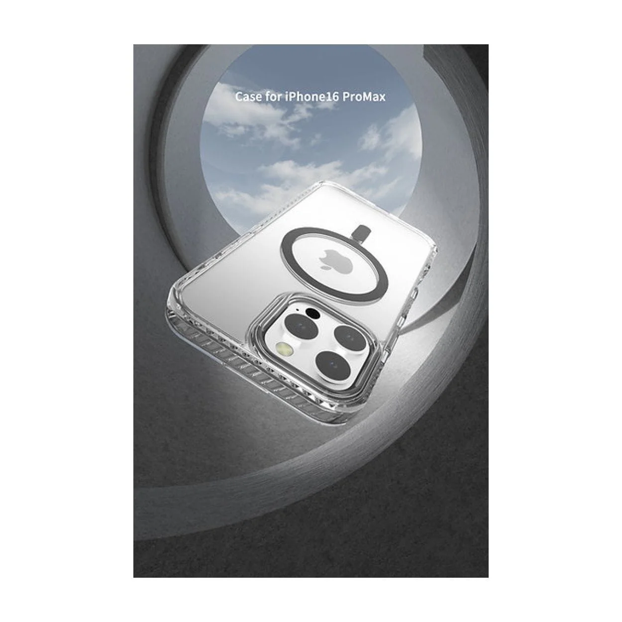 Tuff-Luv Tough Acrylic 2-Tone Magnetic MagSafe Case for Apple iPhone 16 Pro Black MF3699 - Image 3