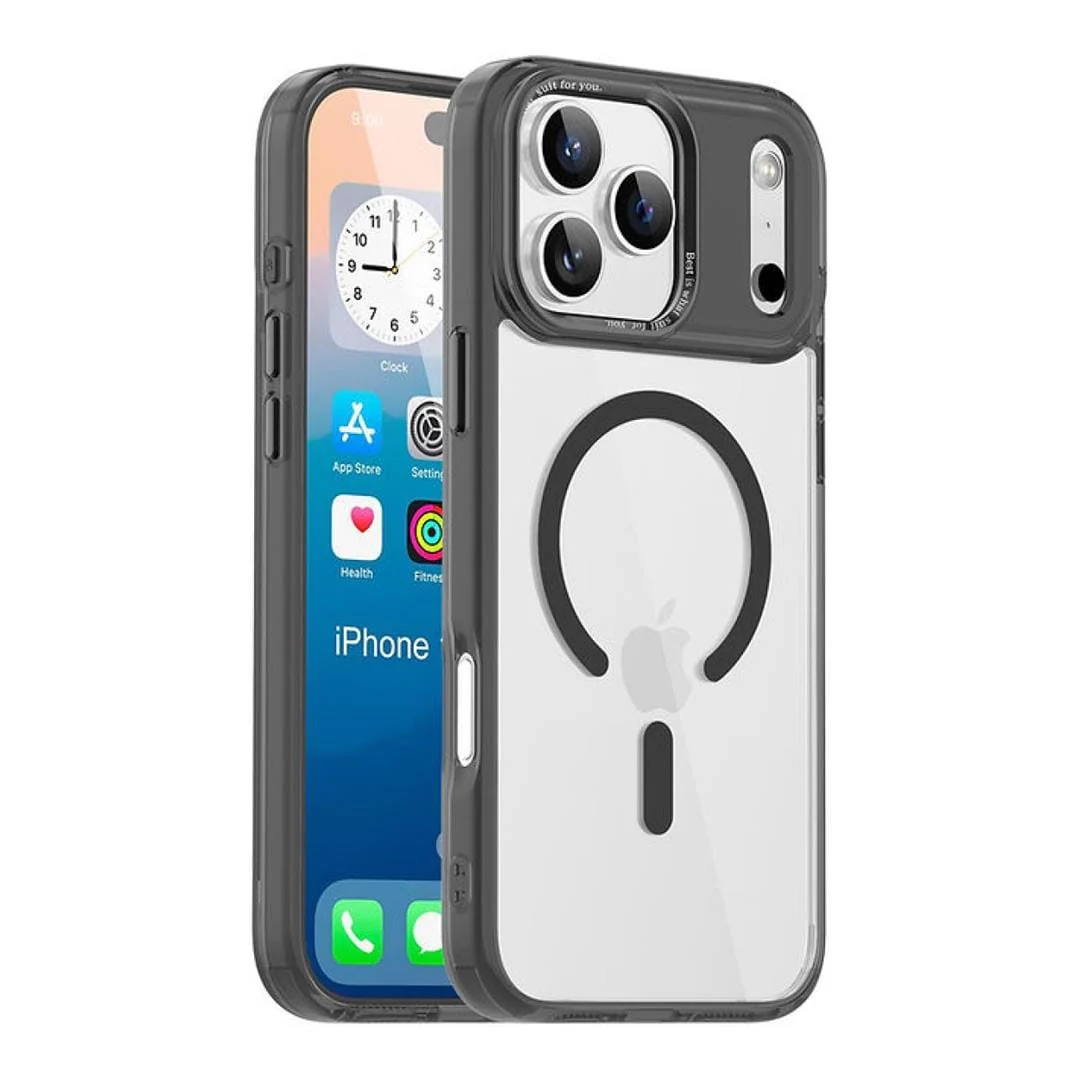 Tuff-Luv Tough Acrylic 2 Tone Magnetic Magsafe Case For Apple iPhone 17 Pro Max Black MF4187