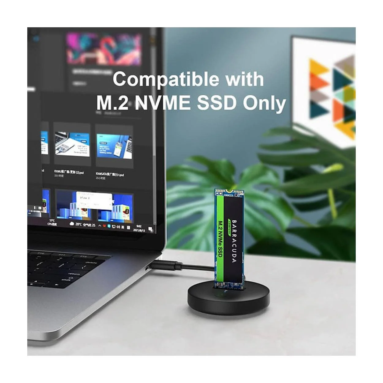 Tuff-Luv USB-C Dock for M.2 + NVMe SSD Black MF3654 - Image 3