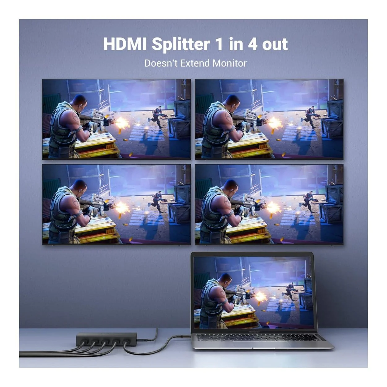 Ugreen 1x4 HDMI 4K Video Splitter Black 40202EU - Image 3