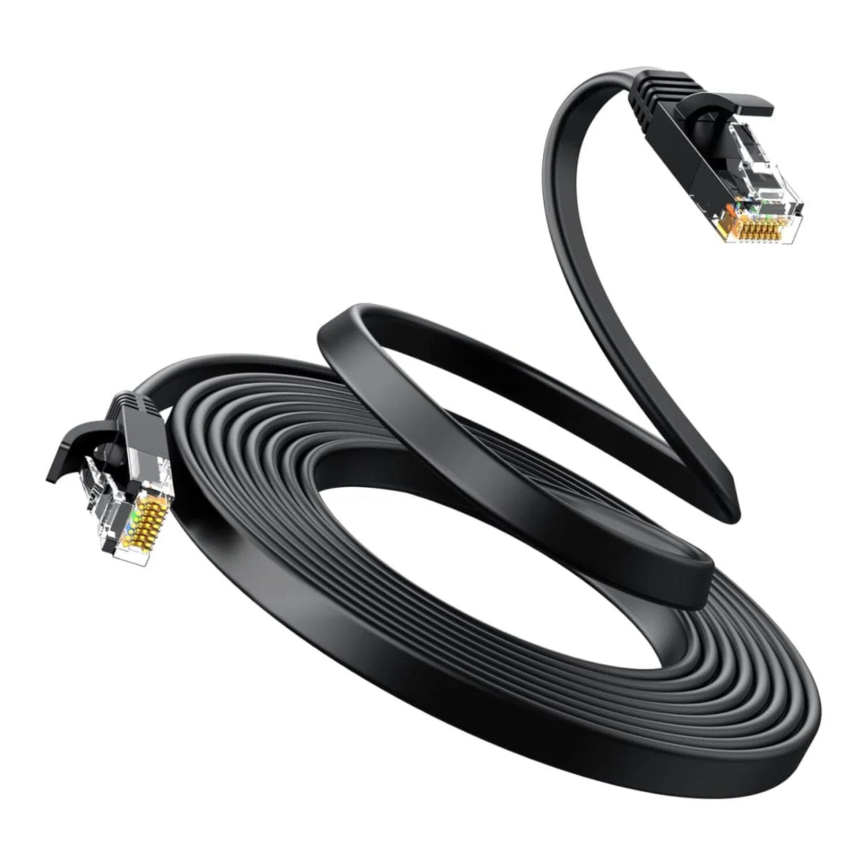 Ugreen 20m Cat6 U/UTP Flat Ethernet Cable Black 50181 - Image 2