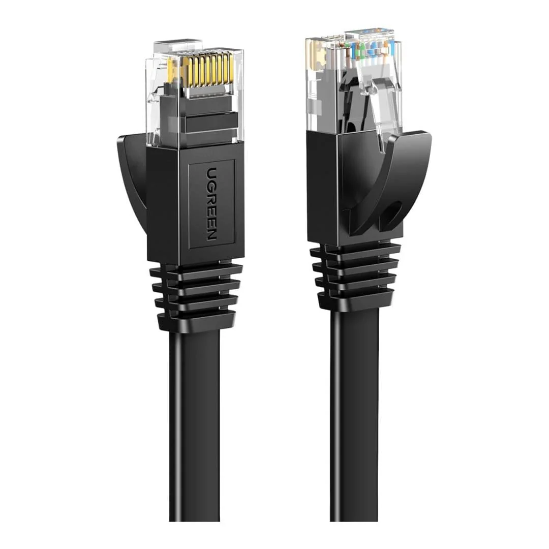 Ugreen 3m Cat6 U/UTP Flat Ethernet Cable Black 50175