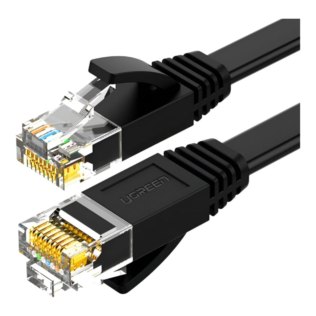 Ugreen 8m Cat6 U/UTP Flat Ethernet Cable Black 50177 - Image 2