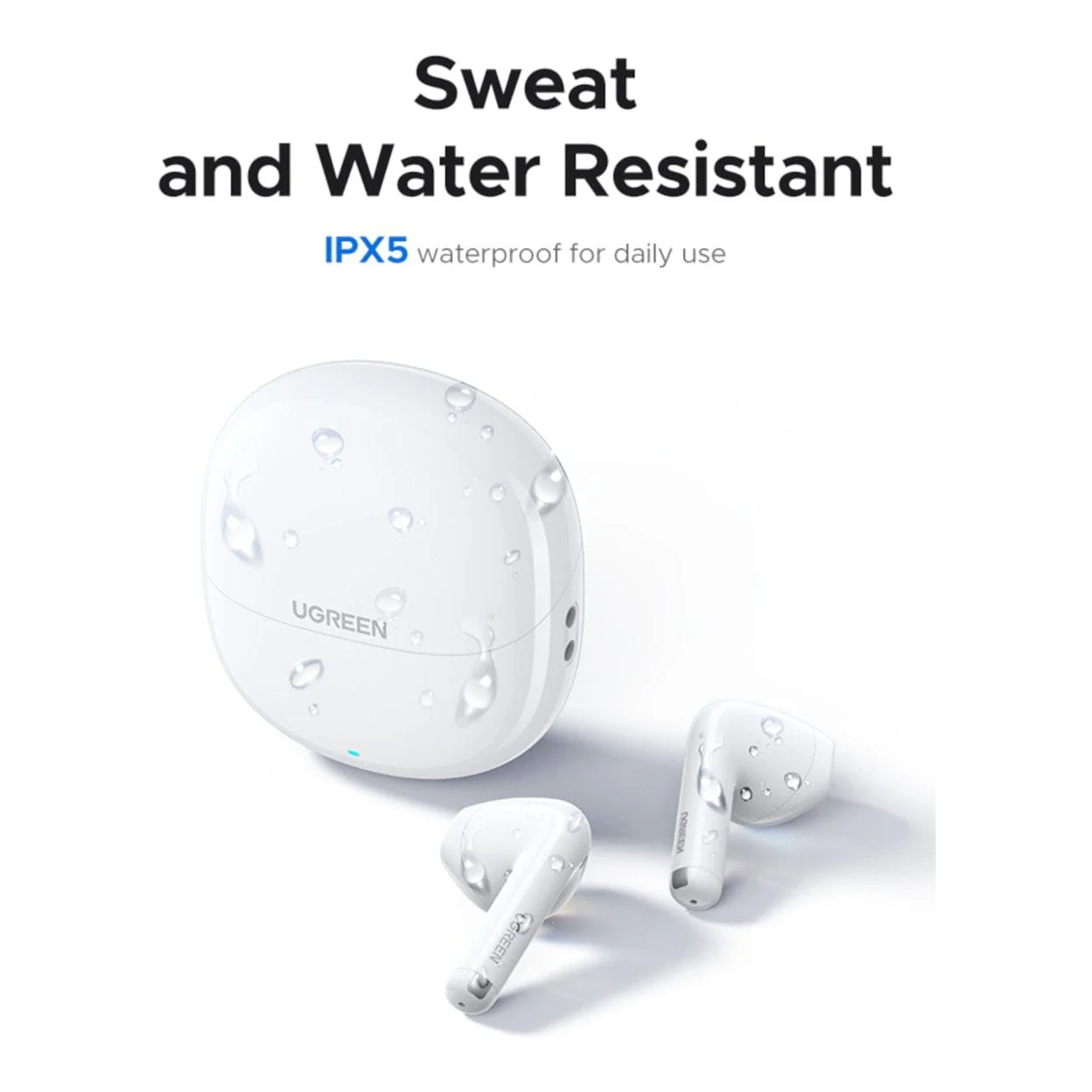 Ugreen Lightbuds Basic Semi In-Ear Earphones White 65876 - Image 2