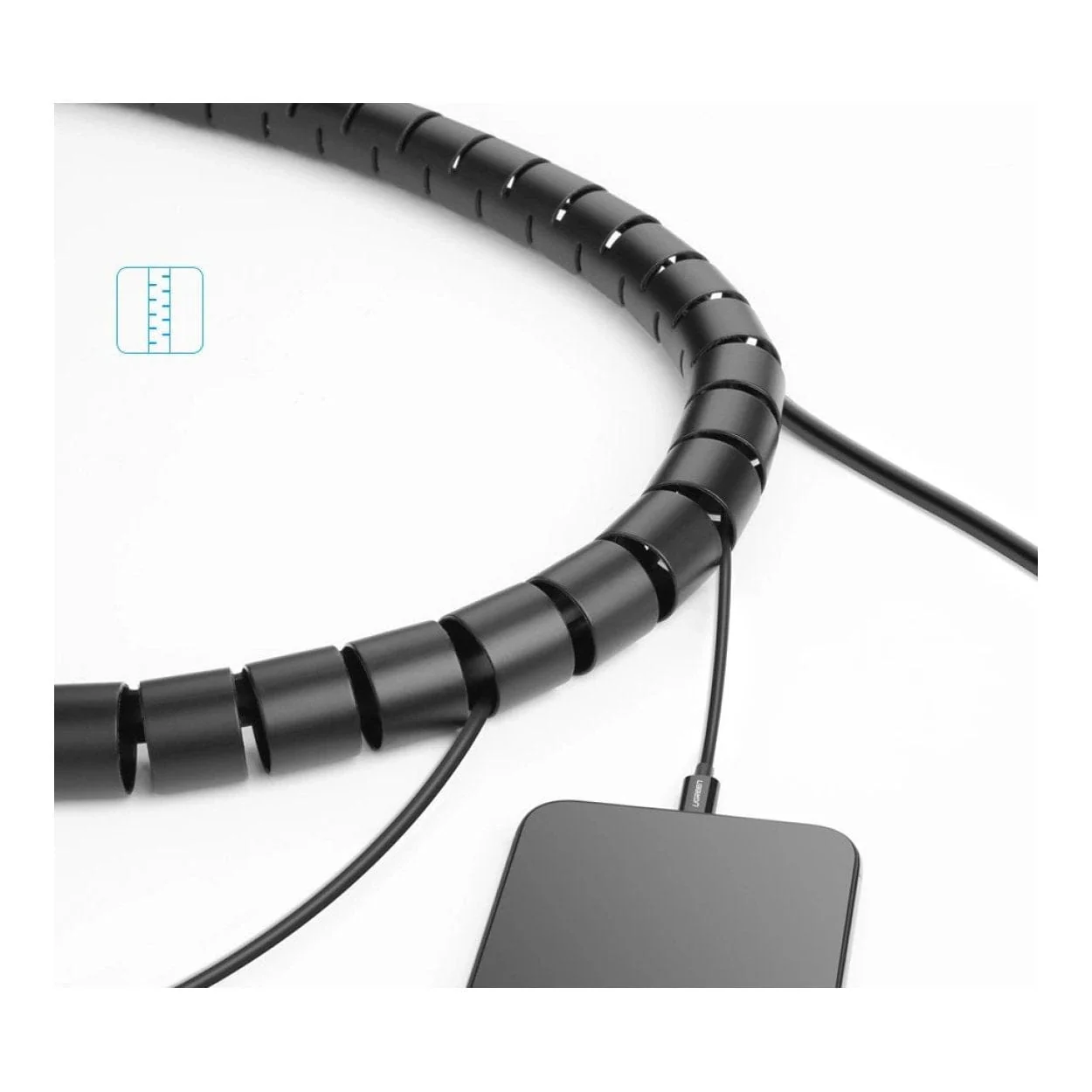 Ugreen LP121 5m Spiral Tube Cable Organizer - Black 30820 - Image 4