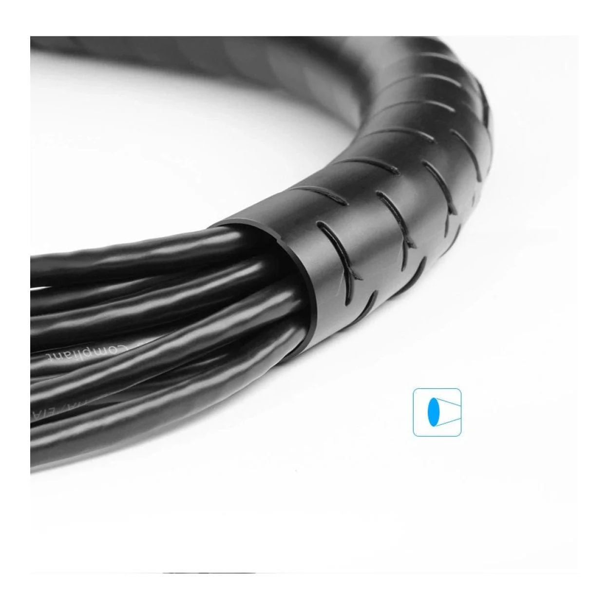 Ugreen LP121 5m Spiral Tube Cable Organizer - Black 30820 - Image 5