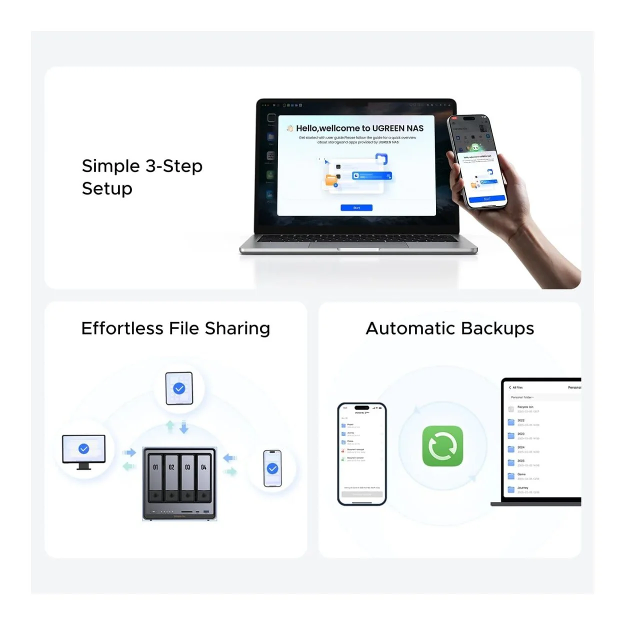 Ugreen NASync DXP4800 4-Bay NAS DXP4800-25372B - Image 3