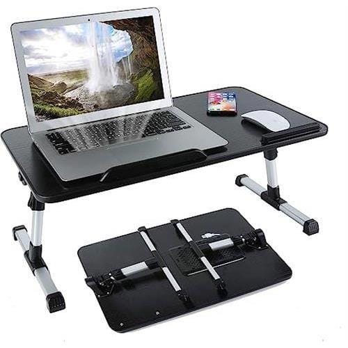 UniQue Adjustable Notebook Desk Stand with Cooling Fan UNIDESK01BLK - Image 2