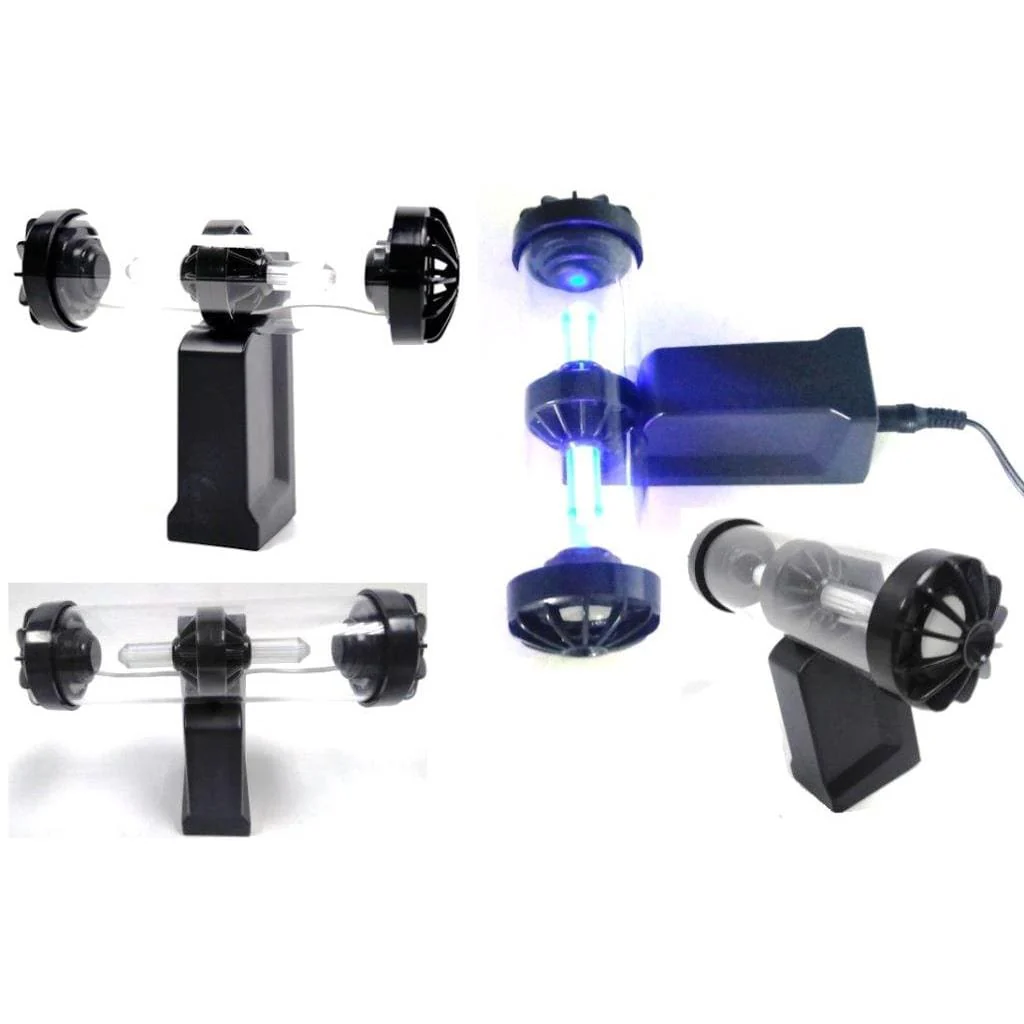 UniQue Transparent Tube Blue LED Stereo Speaker LS159-BK - Image 2