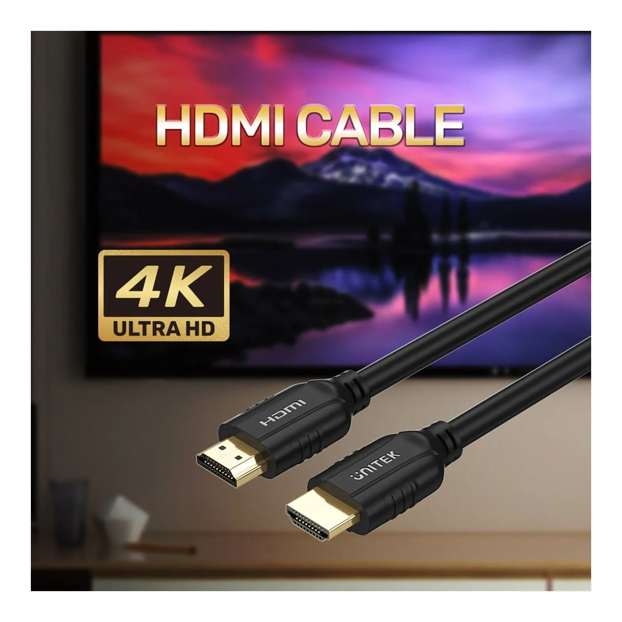 Unitek 1m 4K 60Hz HDMI 2.0 Cable C11079BK-1M - Image 5