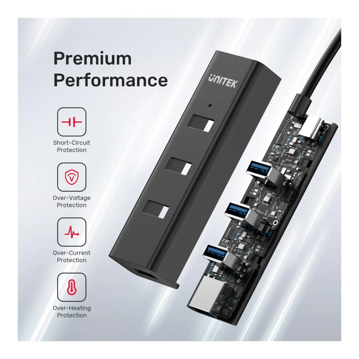 Unitek 4-in-1 Type-C Hub Y-3089Z01 - Image 4